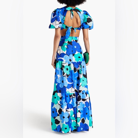 REBECCA VALLANCE
Puglia cutout floral-print slub woven maxi dress - Picture 5 of 13